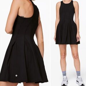 Lululemon Athletica Court Crush Elegant Black Mini Dress S- M Pickleball Tennis